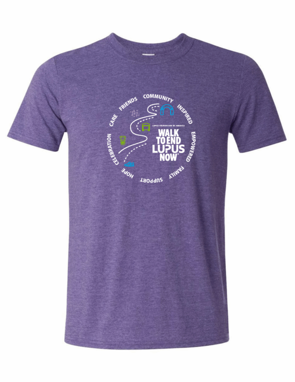 Heathered Purple 2025 Walk to End Lupus Now T-Shirt