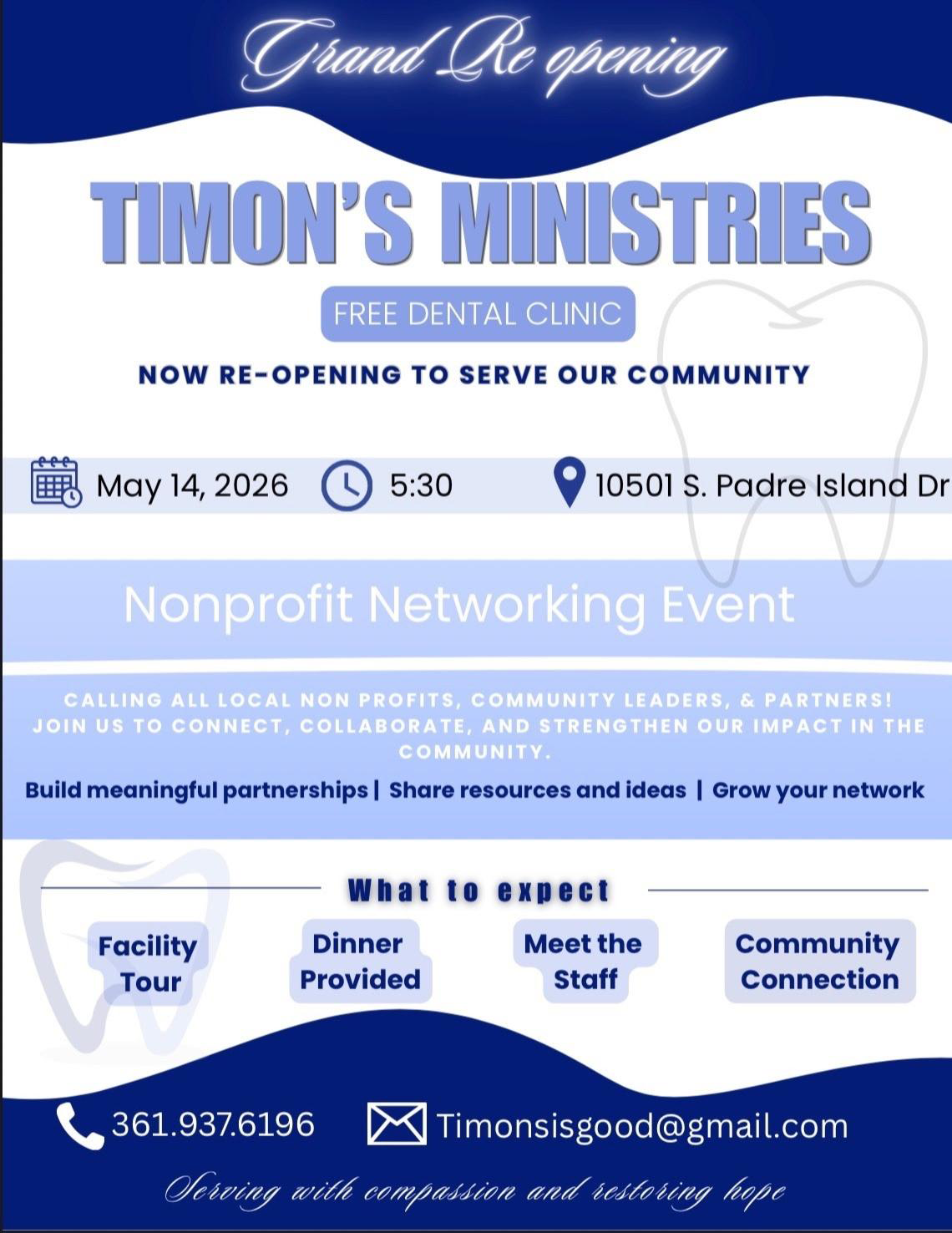 Timon's Ministries Free Dental Clinic Grand Reopening
