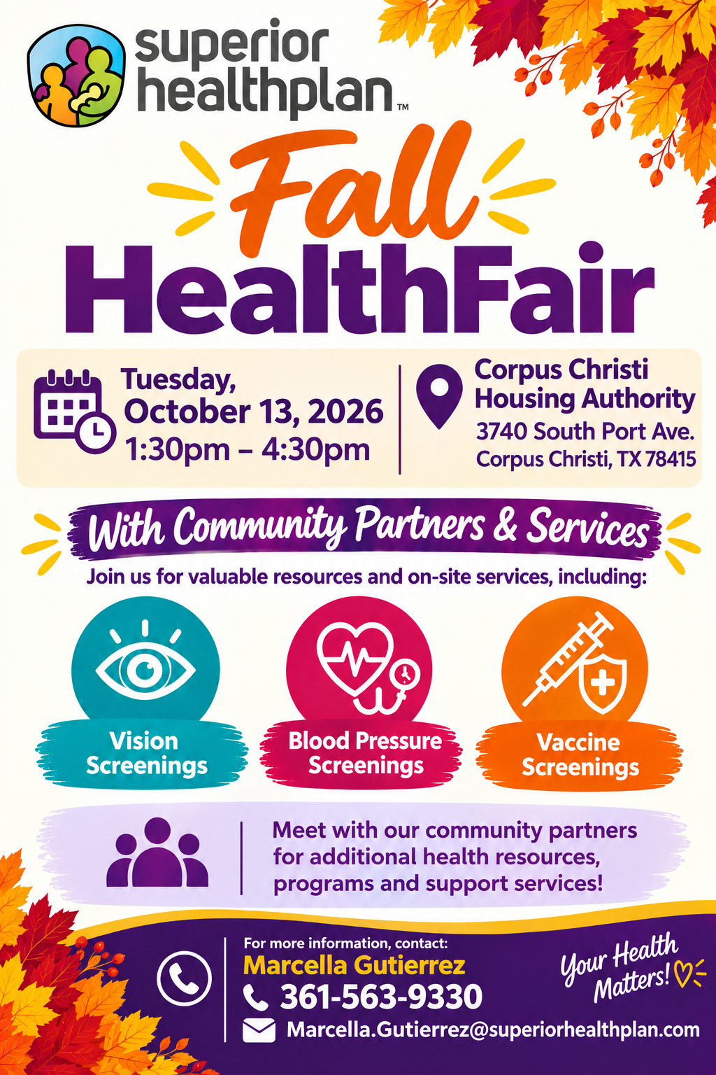 Superior HealthPlan Fall Health Fair